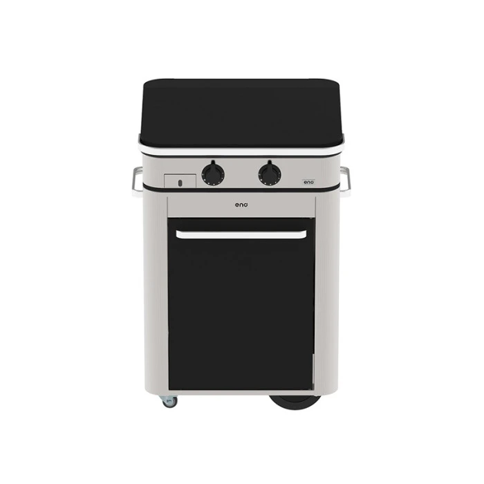 Plancha à Gaz Sur Chariot - Combo ENOSIGN 65 Inox & Noir 2 Plancha à Gaz Sur Chariot - Combo ENOSIGN 65 Inox & Noir – Image 2