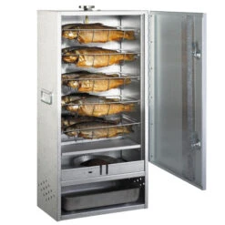 Fumoir Peetz Acier Aluminé Porte à Charnières - L 39 X P 28 X H 85 Cm 7 Fumoir Peetz Acier Aluminé Porte à Charnières - L 39 X P 28 X H 85 Cm -Art du Grill 630015 fumoir peetz acier alumine charnieres 85 39 28 rempli