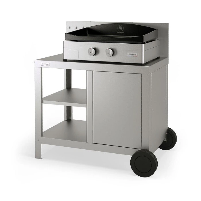 Plancha à Gaz Le Marquier Signature Allure 260 Inox + Desserte Inox 2 Plancha à Gaz Le Marquier Signature Allure 260 Inox + Desserte Inox – Image 2