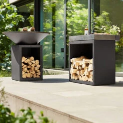 Nouveaux produits -Art du Grill bbsb 90 cd meuble ofyr butcher block storage 90 black ceramique ambiance