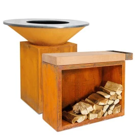 Pack Brasero OFYR Classic Corten 100 + Rangement Butcher Block 1 Pack Brasero OFYR Classic Corten 100 + Rangement Butcher Block