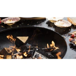 Brasero Plancha OFYR Island PRO Corten 100 Céramique Gris Anthracite + Housse Offerte -Art du Grill brasero ofyr island black ceramique 100 5 2