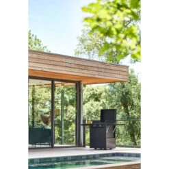 Pack Plancha électrique Forge Adour MODERN 60 Acier Noir + Chariot -Art du Grill ch maf 60 n chariot forge adour modern 60 acier noir ambiance 1