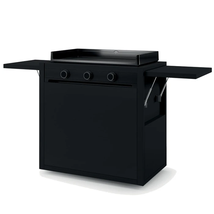 Pack Plancha à Gaz Forge Adour MODERN 75 Acier Noir + Chariot 1 Pack Plancha à Gaz Forge Adour MODERN 75 Acier Noir + Chariot