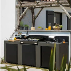 Cuisine D'extérieur ENO Modulo Acier Pour Plancha - 3 Modules