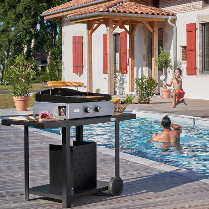 Desserte Le Marquier Vintage Pure Noire XL Pour Plancha 45 Et 60 Cm 2 Desserte Le Marquier Vintage Pure Noire XL Pour Plancha 45 Et 60 Cm – Image 2