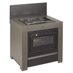 Cuisine D'extérieur ENO Modulo Acier Pour Plancha - 3 Modules Avec Cuisinière -Art du Grill mod7005 cuisiniere modulo gris cuisine exterieur eno cote 1