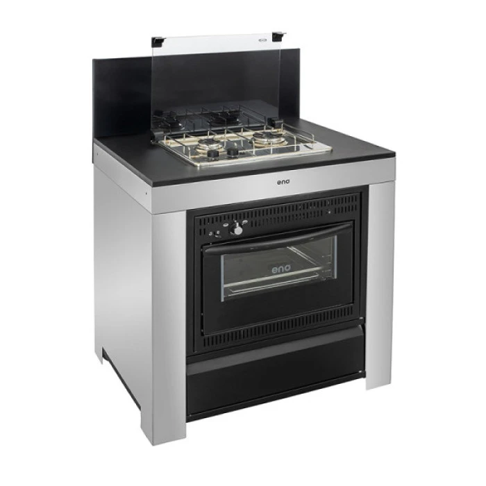 Cuisine D'extérieur ENO Modulo Inox Et Noir Pour Plancha - 5 Modules Avec Cuisinière 7 Cuisine D'extérieur ENO Modulo Inox Et Noir Pour Plancha - 5 Modules Avec Cuisinière – Image 7