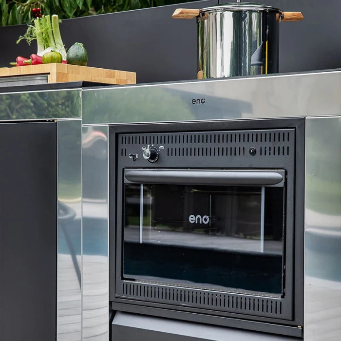 Modulo Cuisinière Four Et Plaque - Inox Et Noir - Cuisine D'extérieur ENO – Image 3