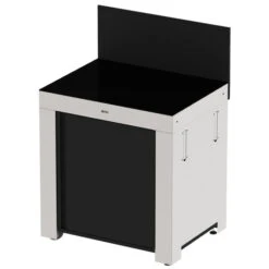 Modulo Plan De Travail - Coloris Inox Et Noir - Pour Cuisine D'extérieur ENO -Art du Grill modulo plan de travail inox noir cuisine exterieur eno 3