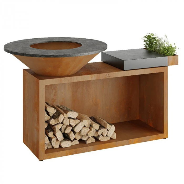 Brasero Plancha OFYR Island Corten 100 Céramique Gris Anthracite 1 Brasero Plancha OFYR Island Corten 100 Céramique Gris Anthracite