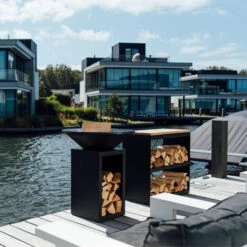 Nouveaux produits -Art du Grill pack brasero ofyr classic 85 noir stockage four pizza ambiance 2