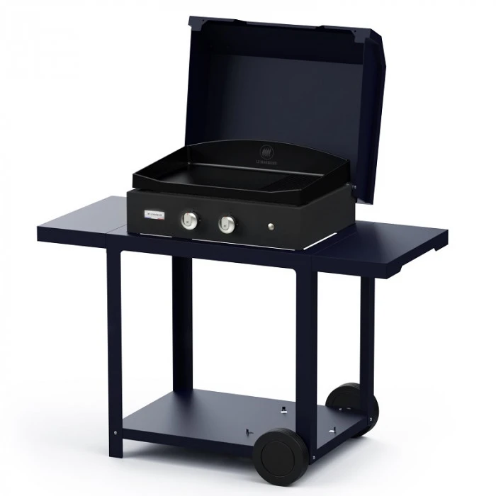 Plancha à Gaz Le Marquier Vintage Pure 260 + Chariot - Bleu Céleste 2 Plancha à Gaz Le Marquier Vintage Pure 260 + Chariot - Bleu Céleste – Image 2