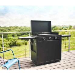 Pack Plancha à Gaz Forge Adour MODERN 75 Acier Noir + Chariot 6 Pack Plancha à Gaz Forge Adour MODERN 75 Acier Noir + Chariot -Art du Grill plancha forge adour modern 75 chariot