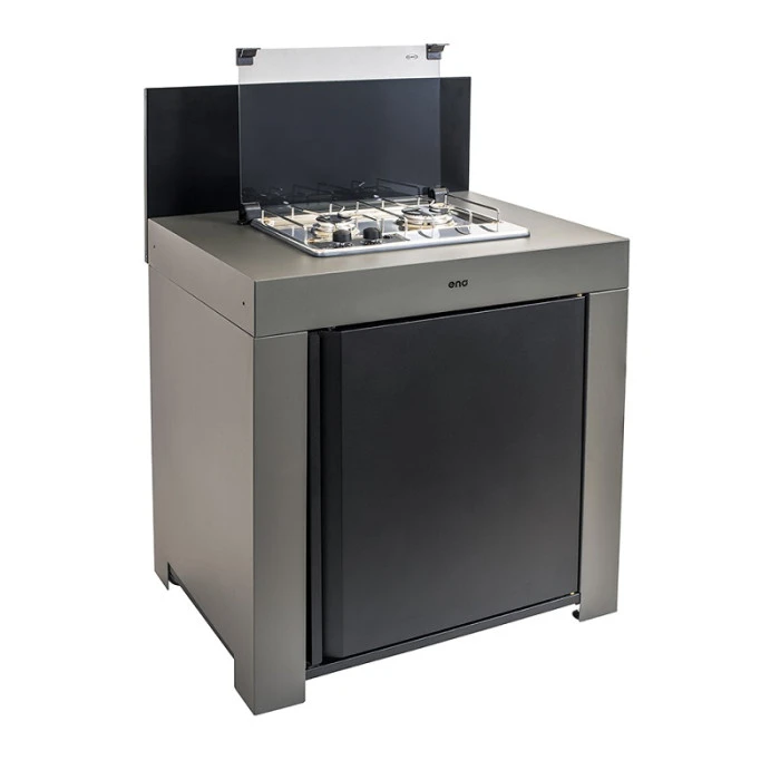 Modulo Table De Cuisson Master 2 Brûleurs - Coloris Gris Cargo - Pour Cuisine D'extérieur ENO 1 Modulo Table De Cuisson Master 2 Brûleurs - Coloris Gris Cargo - Pour Cuisine D'extérieur ENO