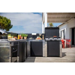 Cuisine D'extérieur ENO Modulo Inox Et Noir Pour Plancha - 5 Modules Avec Cuisinière 11 Cuisine D'extérieur ENO Modulo Inox Et Noir Pour Plancha - 5 Modules Avec Cuisinière -Art du Grill pmod8502 a2 cuisine exterieur modulo plancha noir et inox eno 1
