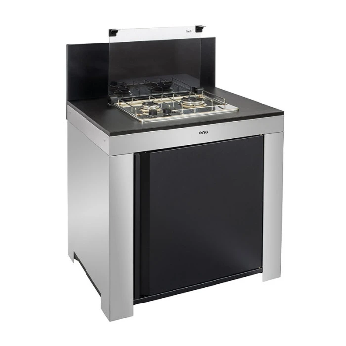 Cuisine D'extérieur ENO Modulo Inox Et Noir Pour Plancha - 3 Modules Avec Table De Cuisson Master – Image 3