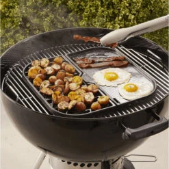 Support Multi-cuisson Plancha / Grille En Fonte Pour Système Gourmet GBS - WEBER -Art du Grill support cuisson multi fonctions gourmet bbq system 3