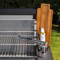 Module Support Gril En Acier Fermé 66 Noir Et Gris Clair Pour Cuisine Forge Adour -Art du Grill support gril acier ferme 66 ng forge adour 1