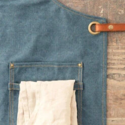 Tablier Barbecue Toile Coton Vintage Alaskan Maker 325 - Denim Foncé -Art du Grill tablier alaskan maker 325 denim fonce 5