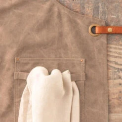 Tablier Barbecue Toile Coton Vintage Alaskan Maker 325 - Havane -Art du Grill tablier alaskan maker 325 havane 3